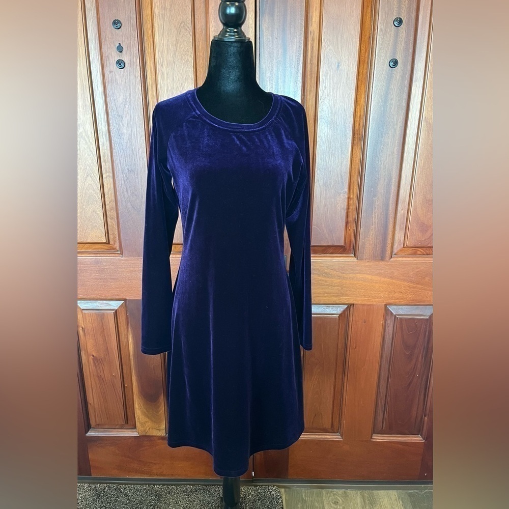 Vintage Moda International Velvet Witchy Whimsigoth Maxi Purple Dress Size small